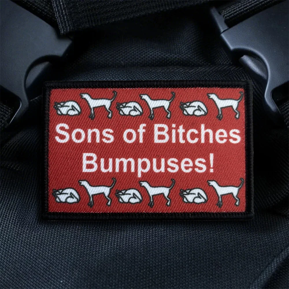 Parche táctico de Navidad, divertidas parches de gancho y bucle de Sons of Bitches, insignia de moral militar, brazalete del ejército, pegatinas para mochila - imagen 2