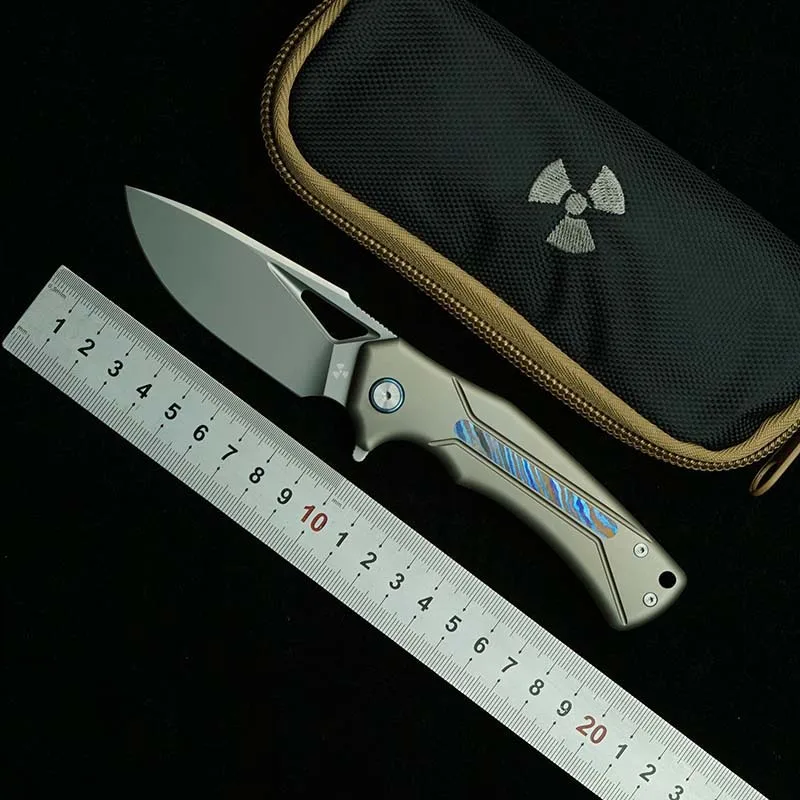 LEMIFSHE JR9402 cuchillo plegable EDC hoja M390 y titanio de bolsillo - imagen 2