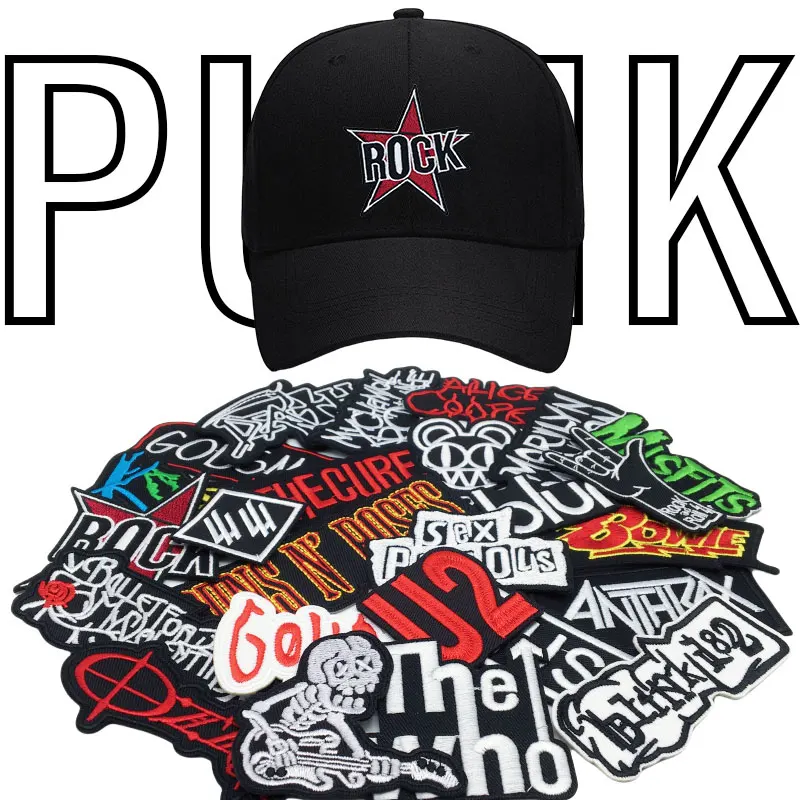 Parches Punk Rock & Roll de 25 piezas para ropa, parches para planchar en la ropa, Banda de Música DIY, apliques bordados - imagen 2