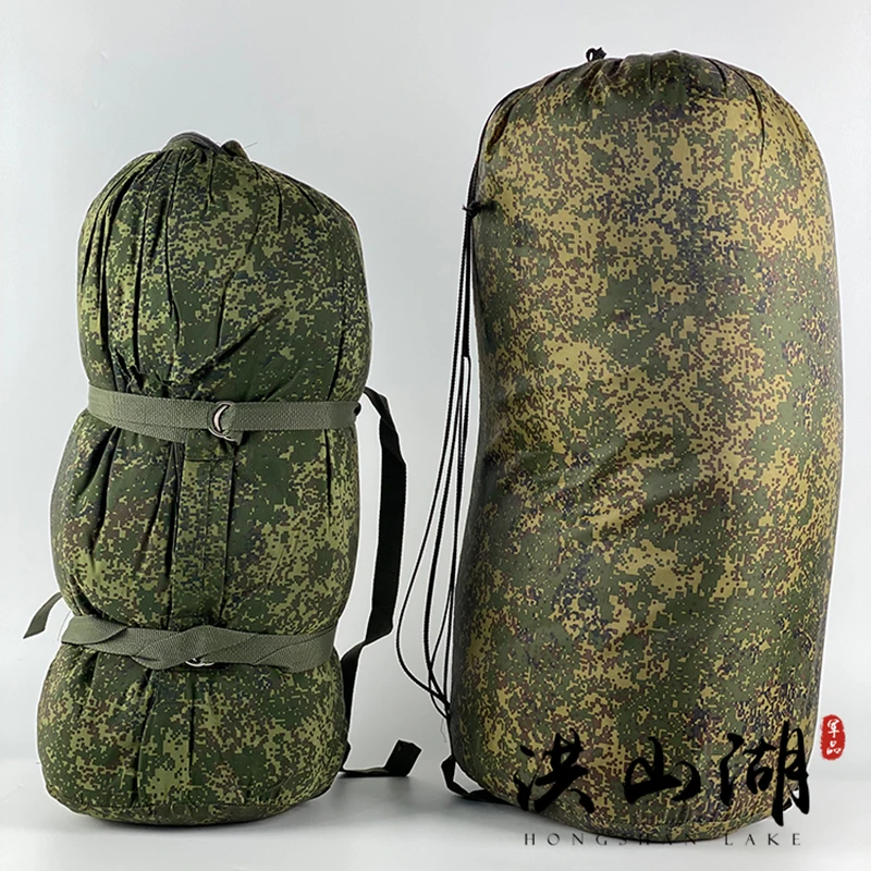 Saco de dormir individual ruso con relleno de algodón P y nailon para aislamiento y calidez de invierno - imagen 2