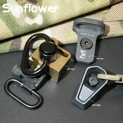 Eslinga táctica QD, montaje giratorio, correa de hombro para Rifle, conexión QD, Base de botón de liberación rápida compatible con MLOK, Base de eslinga de riel Picatinny de 20MM