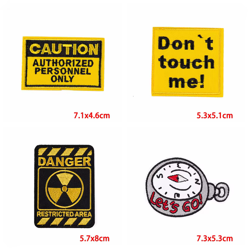 Parches termoadhesivos para planchar en la ropa, letras, eslogan de prohibición, bordado, bricolaje, 10 unids/lote - imagen 4