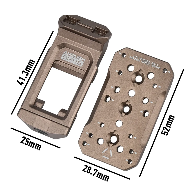 WADSN Óptica Táctica Base de Montaje de Mira de Metal T01/T02 Vista Holográfica Offset Soporte de OM45-Degree para Accesorio de Vista de Punto Rojo - imagen 5