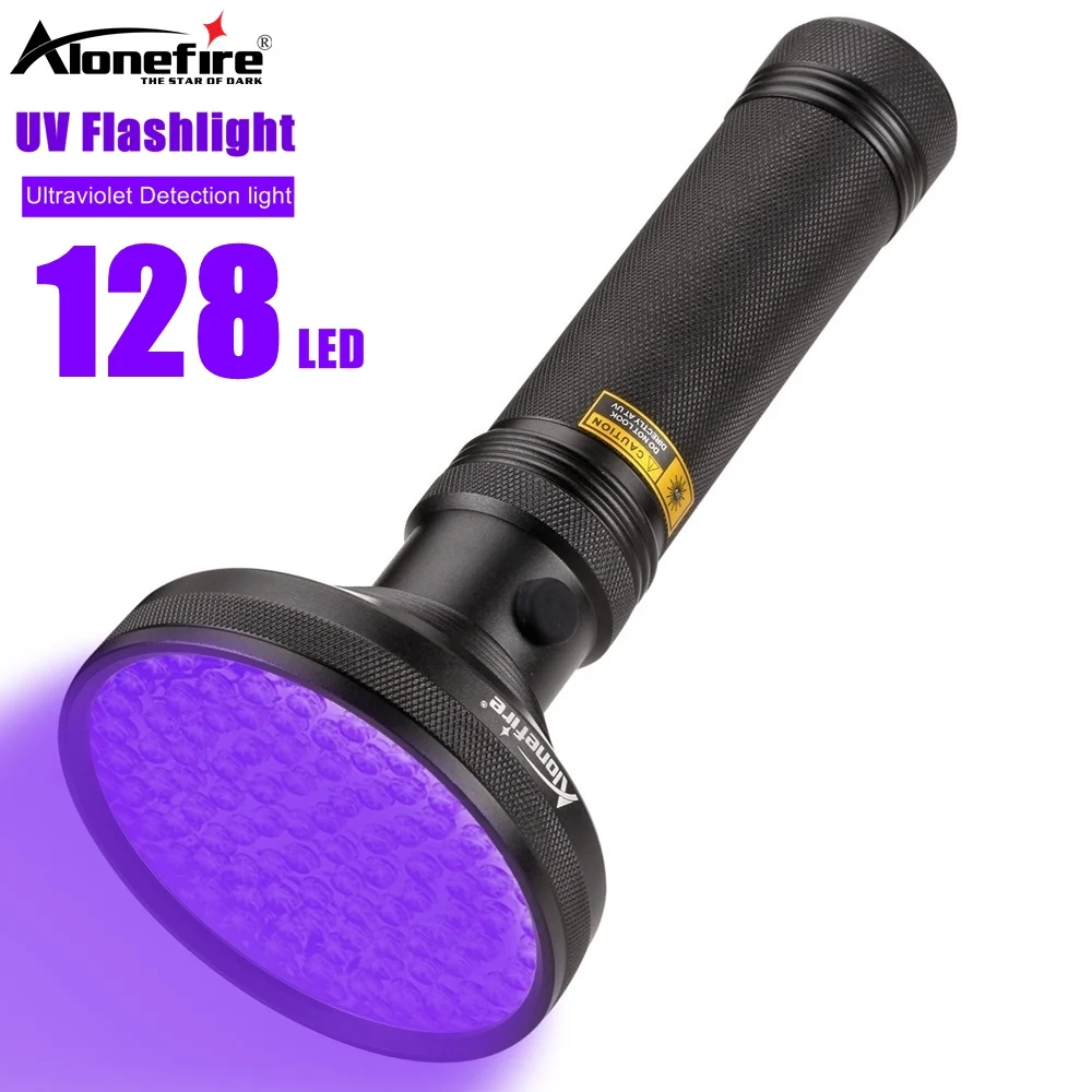 Linterna UV de curado ultravioleta para mascotas, luz de marcador de tinta fluorescente, potente, 128 LED, 395nm, gato, perro, escorpión, manchas de dinero