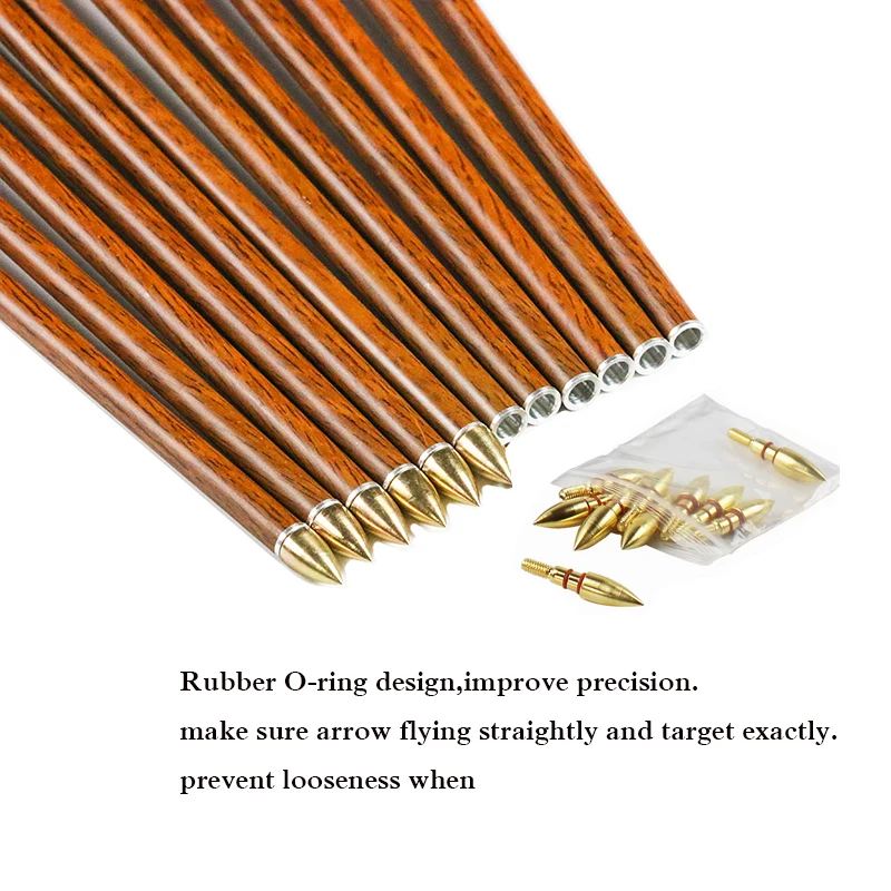 Linkboy-flechas de carbono puro para tiro con arco, 12 piezas, Spine500, 4 pulgadas, pavo - imagen 3