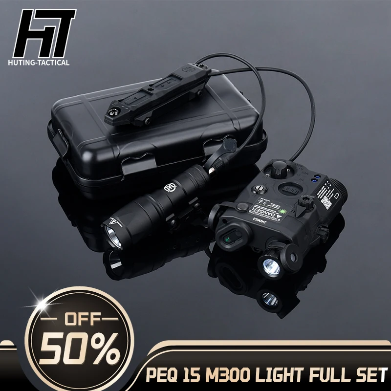 WADSN PEQ15 caja de batería IR de puntería láser de punto rojo, linterna M300 M600, interruptor remoto táctico de Control Dual, compatible con riel de 20mm