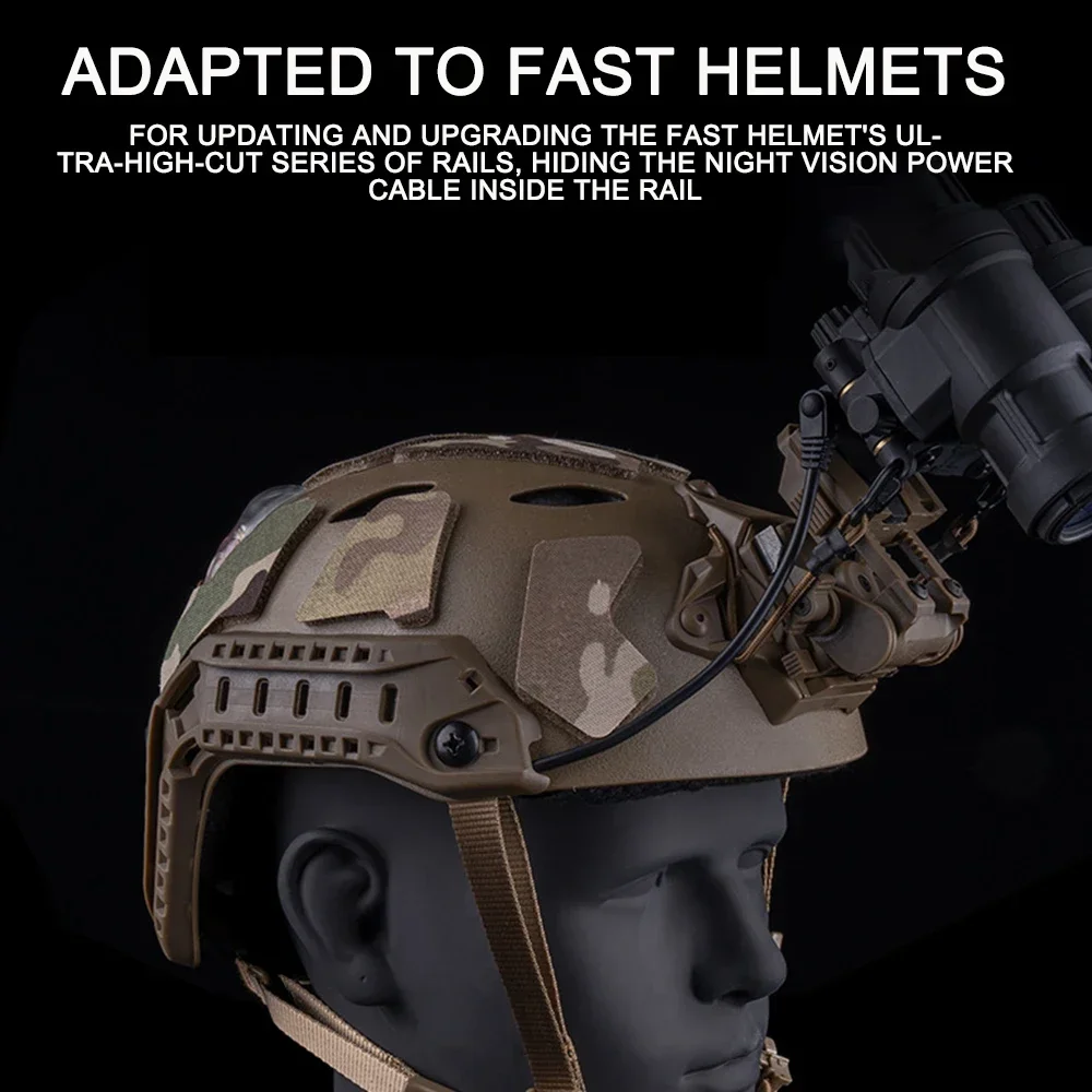 Sistema de suspensión interior para casco, cascos CS de caza y tiro, riel de arco 3,0, adaptador de riel de Paintball para casco de corte alto FAST SF - imagen 3