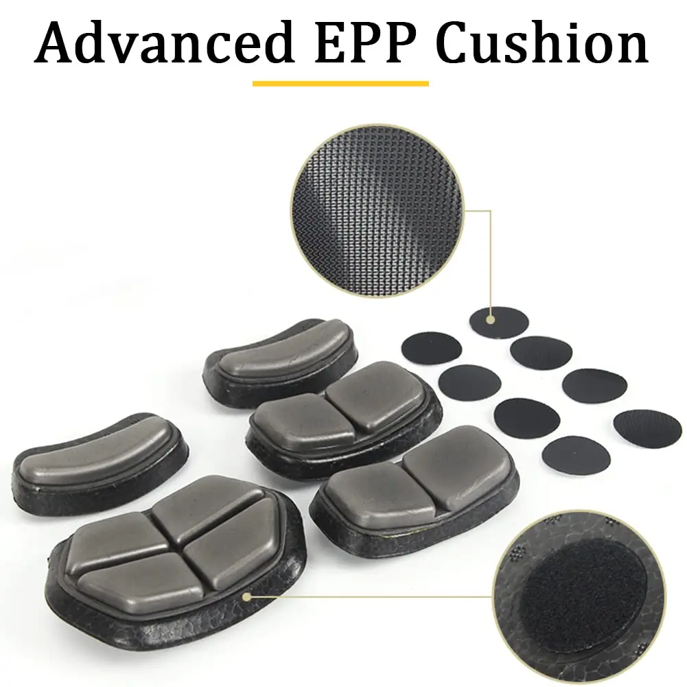 Juego de casco táctico con máscara protectora para exteriores, gafas de montaje NVG, linterna táctica para Airsoft, tiro de Paintball - imagen 5