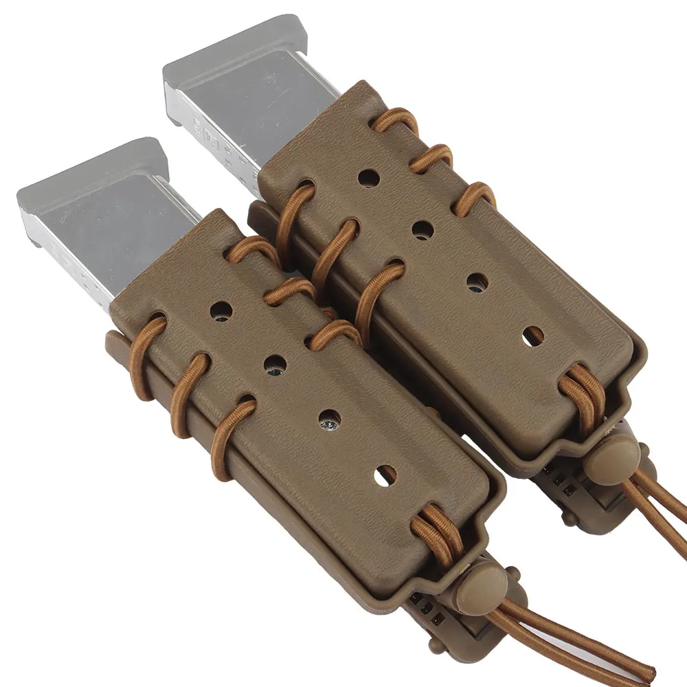 Bolsa de revista extendida de 9mm, submáquina táctica de pistola Airsoft MP5 MP7 UMP, funda larga Mag, serie de asalto urbano doble