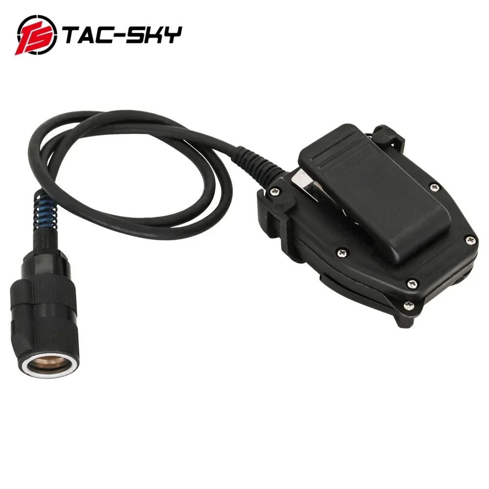 TAC-SKY auriculares tácticos militares Ptt de 6 pines enchufe PTT NATO para PELTO/MSA auriculares originales para AN/PRC 148 152 163 walkie-talki - imagen 3