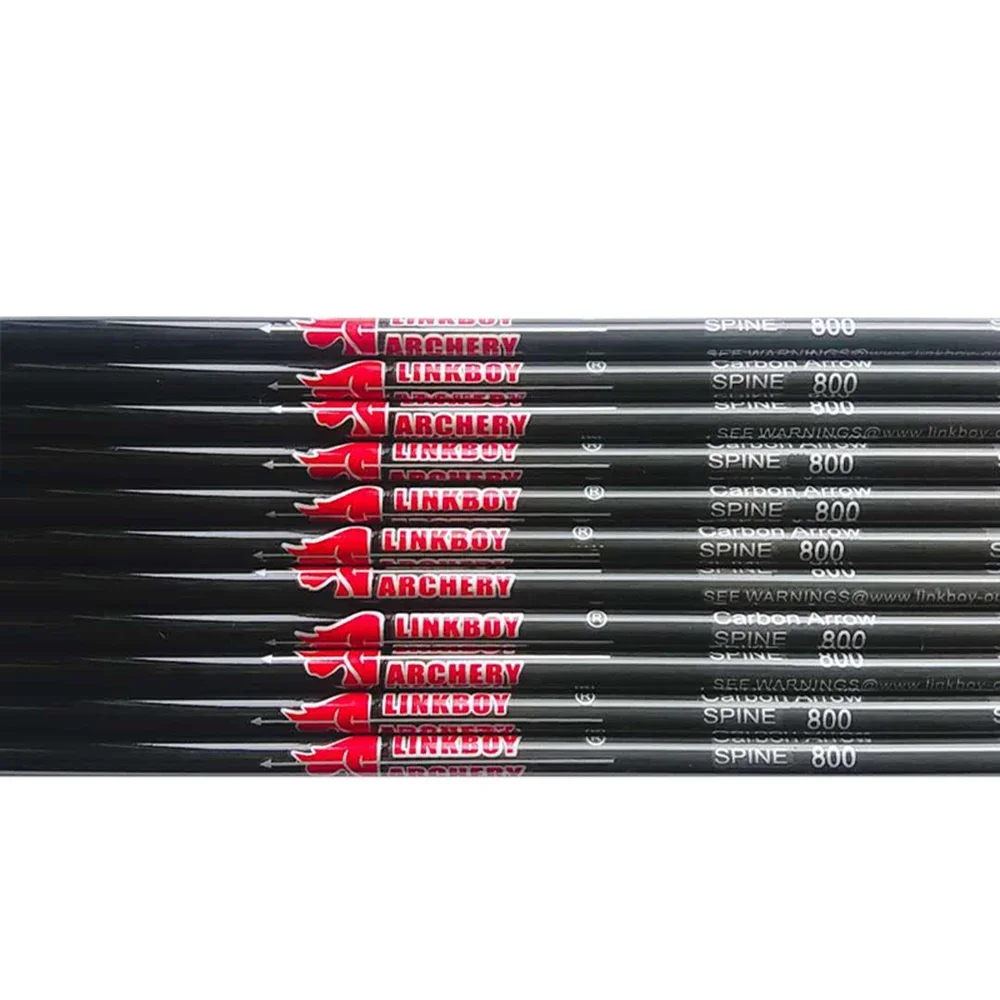 12 Uds eje de flecha de carbono ID4.2mm Spine350-1200 30/32 "arco recurvo flechas de arco largo caza tiro - imagen 3