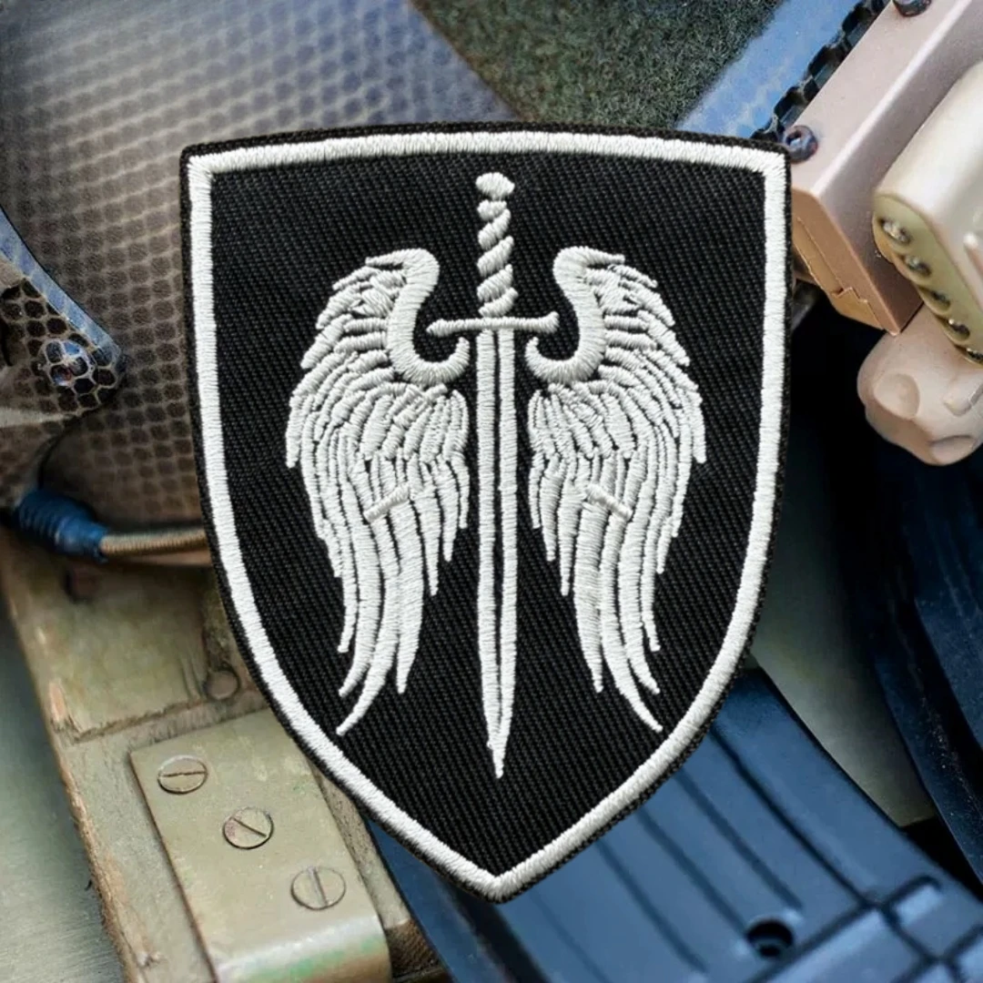 Parche divertido "patrón del Arcángel", insignia de moral táctica, parches bordados de gancho y bucle para ropa, pegatina para mochila militar - imagen 5