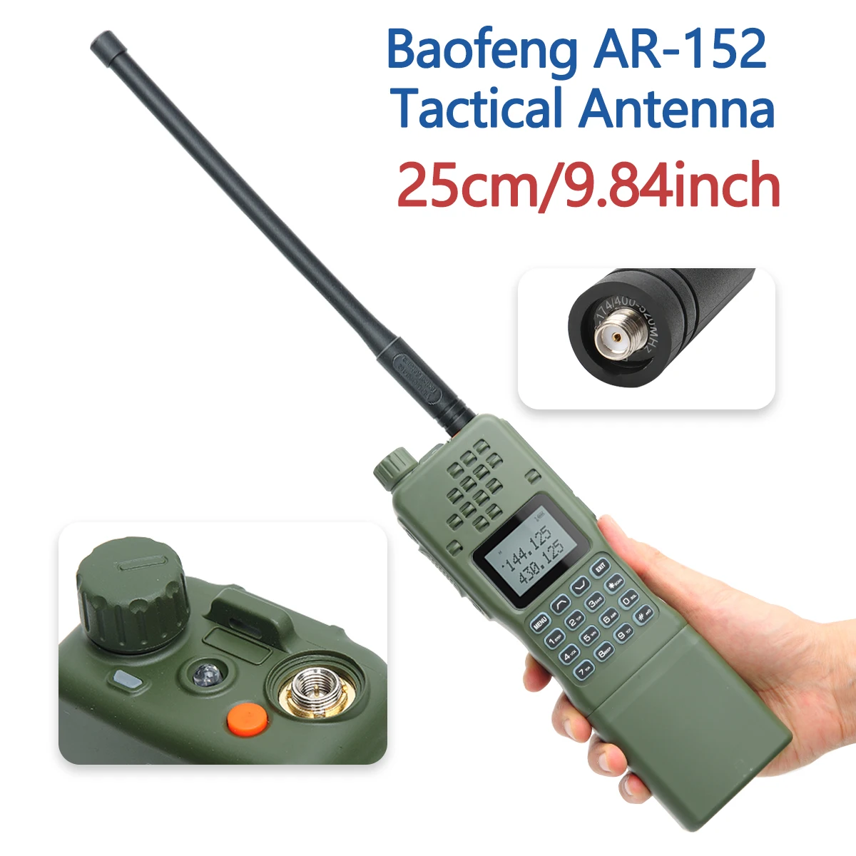 Baofeng-Radio táctica bidireccional, dispositivo con conexión dedicada U94 PTT, VHF/UHF, estilo AN /PRC 152, se puede adaptar a cualquier auricular táctico - imagen 3