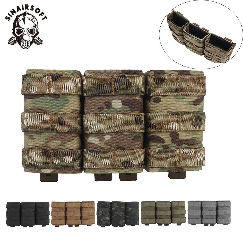 3x Triple M4 cargador bolsa Panel 5,56 KYWI insertar MOLLE Airsoft Paintball caza chaleco táctico accesorios SINAIRSOFT