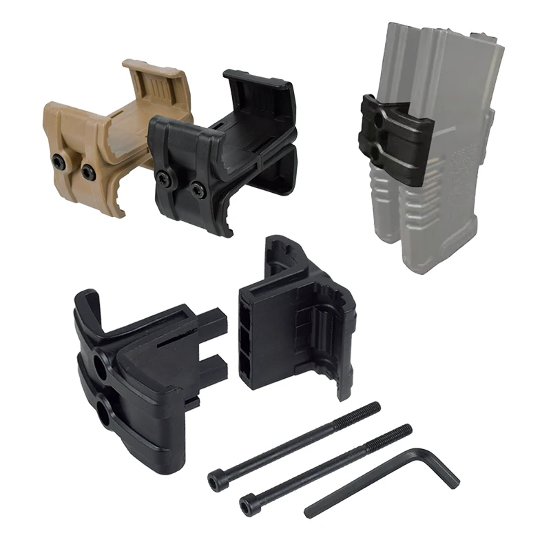 Acoplador multifunción Universal de doble revista AR15 M4 MAG59, bolsa con Clip de poliéster, abrazadera de acoplador para exteriores, equipo de caza de enlace paralelo - imagen 5
