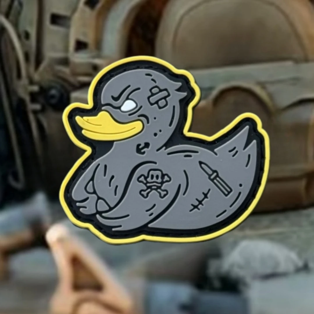 Parche de insignia de moral de pato EDC, apliques militares, emblema táctico de PVC, gancho y bucle para ropa, mochila, pegatinas, accesorios - imagen 4