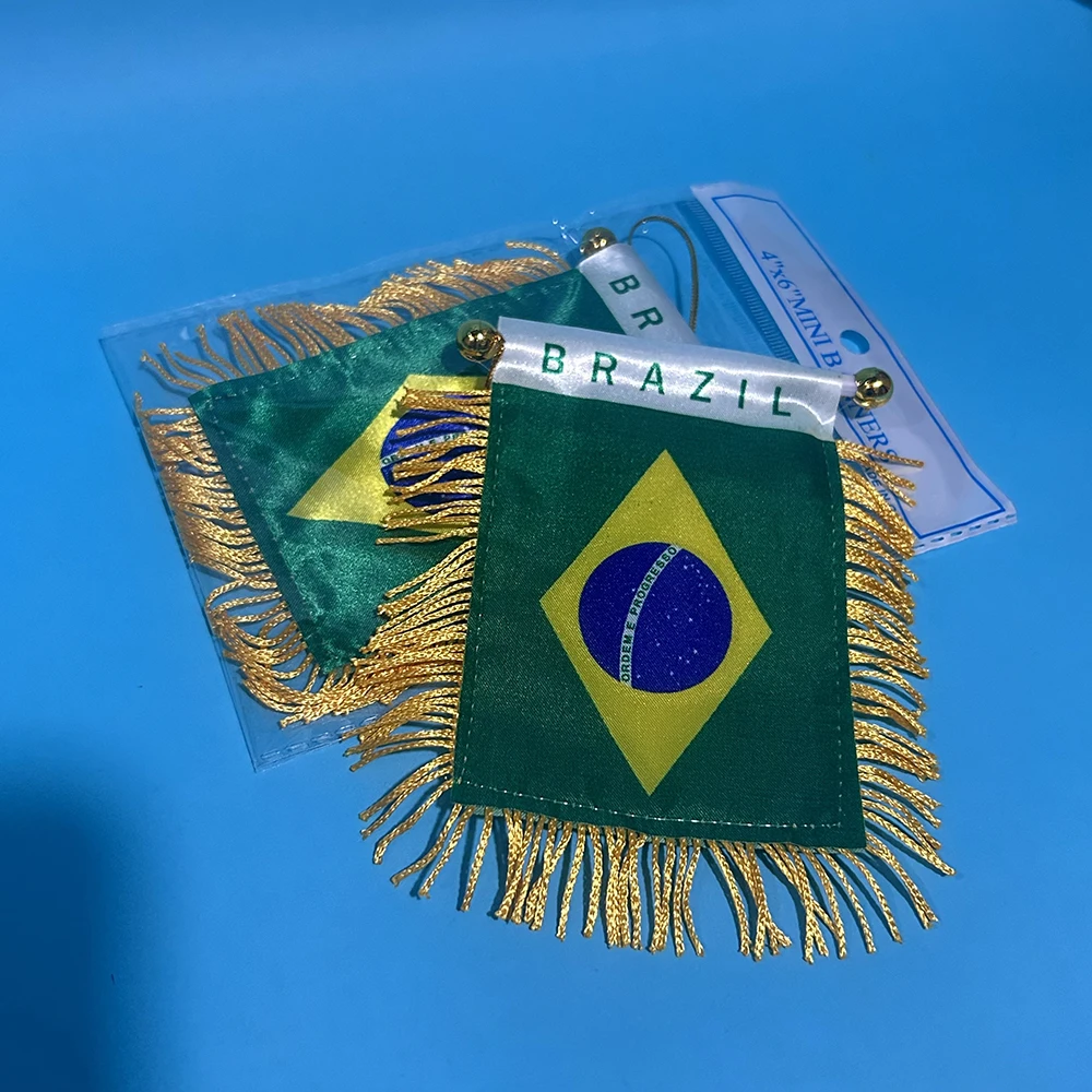 SKY FLAG Banderín ventana coche Brasil – Poliéster doble cara - imagen 4