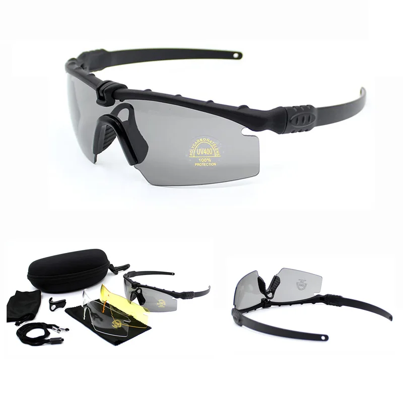 Gafas militares de caza con pistola de aire, gafas tácticas para exteriores UV400, gafas de sol polarizadas deportivas, gafas protectoras para tiro con pistola de aire - imagen 2