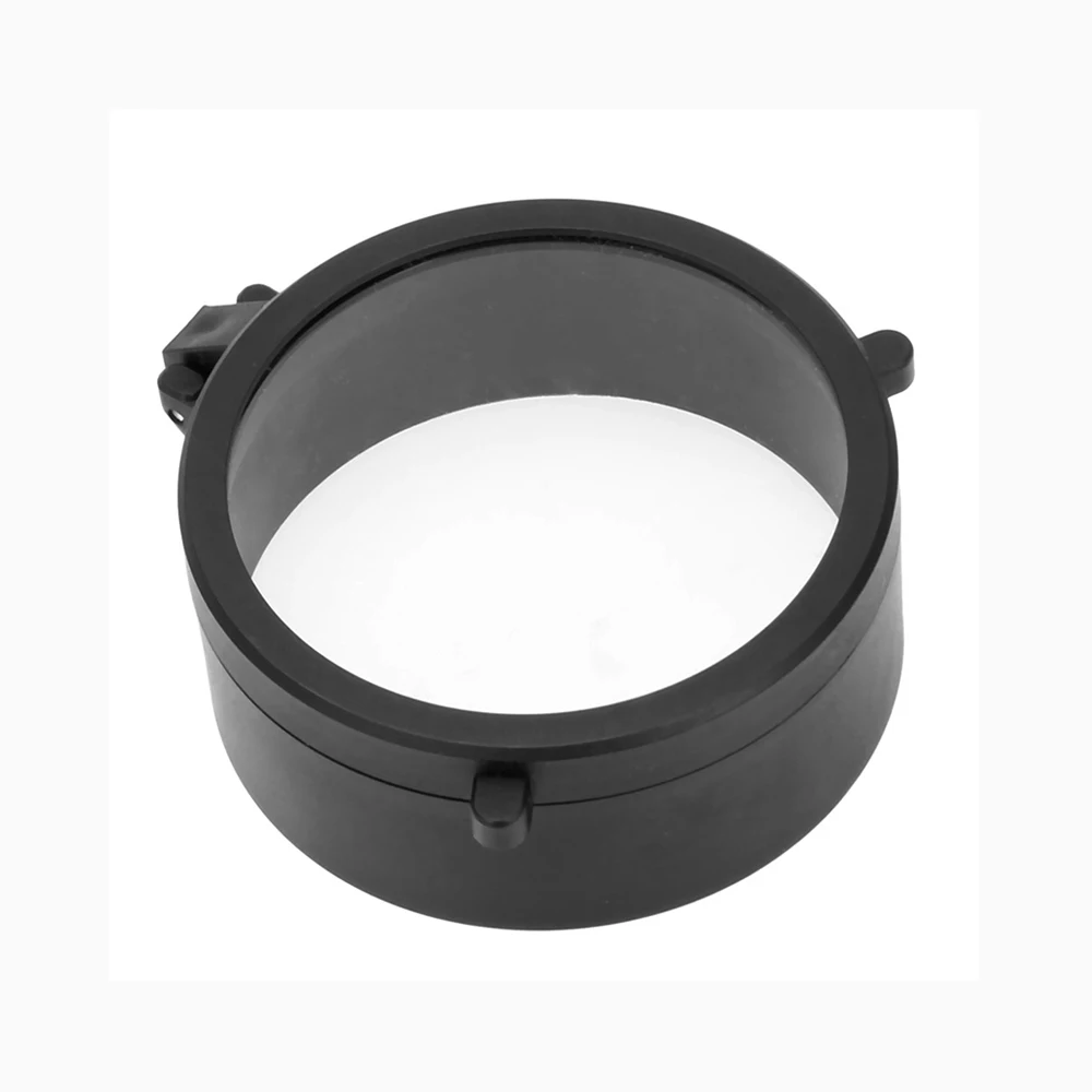 2 uds. Cubiertas transparentes para lentes de mira telescópica, 30-57mm, 1 par de tapas para óptica de caza, Protector abatible, tapas para lentes de vista de punto rojo - imagen 3