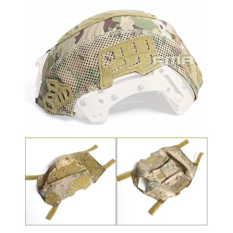 Cubierta táctica para casco de caza con micrófono FTP, cubierta protectora para casco de piel, tela para casco WENDY TB1412 - imagen 3