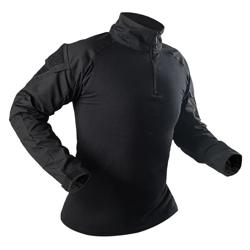 Camisas de adiestramiento al aire libre para hombre, ropa de trabajo de retazos duradera y transpirable, camisetas para senderismo, camisetas para pesca, caza y Paintball - imagen 2