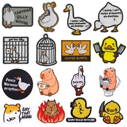 10 unids/lote parches bordados termoadhesivos de animales de dibujos animados para ropa