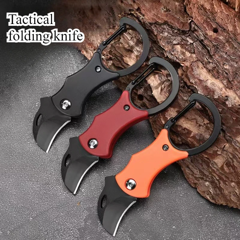 Mini cuchillo llavero de acero inoxidable para camping y outdoor
