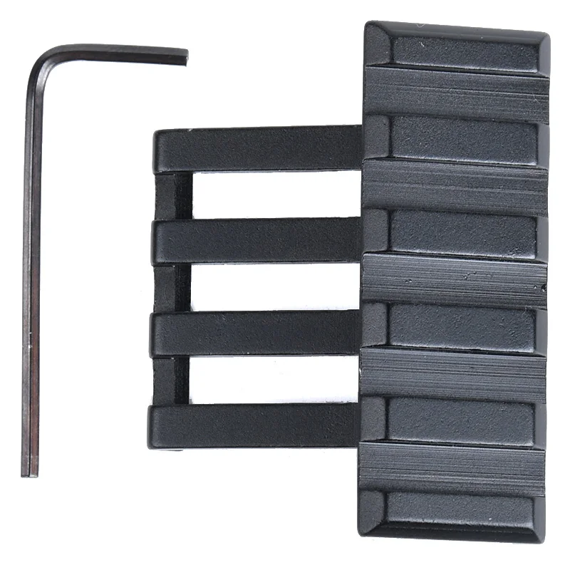 Adaptador de soporte táctico de 45 grados CNC 20mm Picatinny Rail arma linterna táctica soporte de alcance láser accesorios de caza - imagen 2