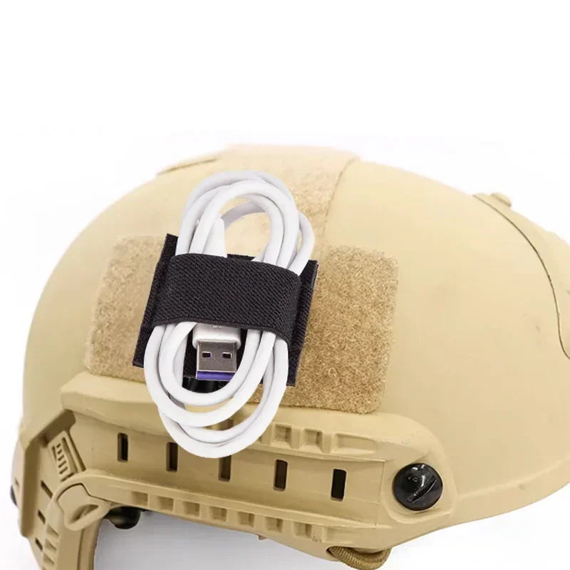 Cable de intercomunicación para auriculares de caza, correa de recogida, organizador elástico, arnés de cables para auriculares, pegatina de gancho, accesorios para chaleco y casco - imagen 4