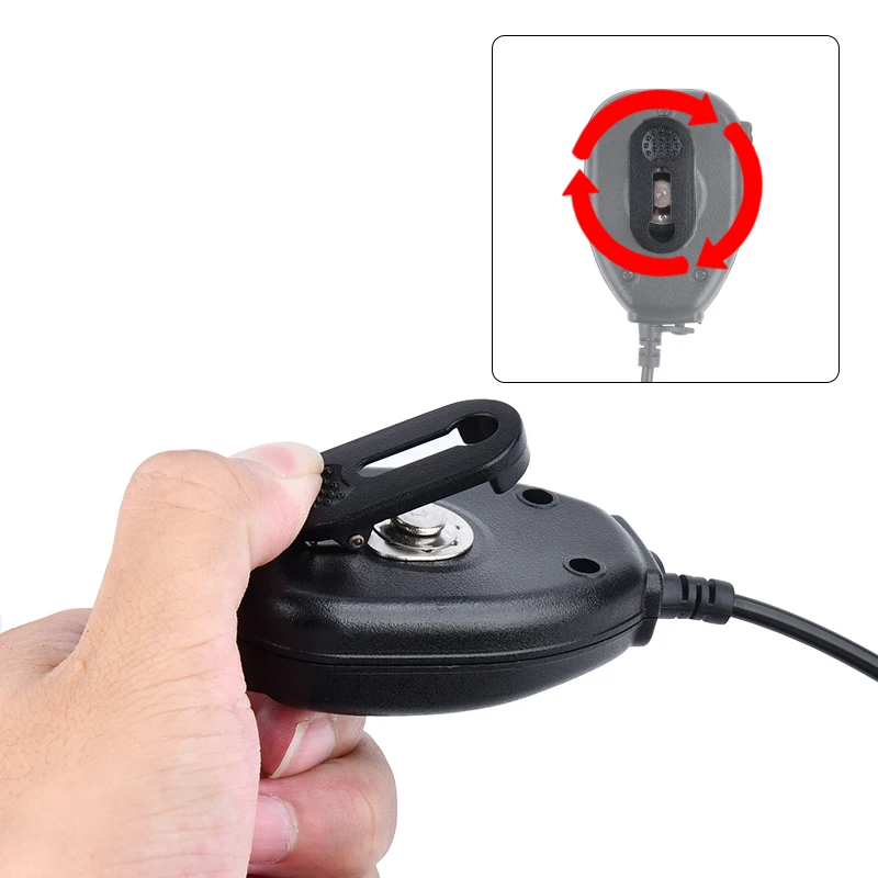 Baofeng PTT micrófono de altavoz impermeable para UV-5R BF-888S UV-82 UV-10R UV-S9 PLUS UV 13 Pro Radio bidireccional micrófono de mano puerto K - imagen 2