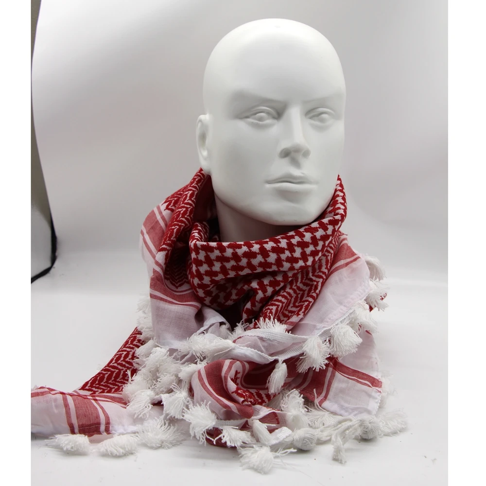 Bufanda Shemagh Keffiyeh árabe de caza, chal de algodón para invierno, cubierta más cálida para el cuello, envoltura para la cabeza, bufanda para acampar al aire libre a prueba de viento para hombres y mujeres - imagen 5