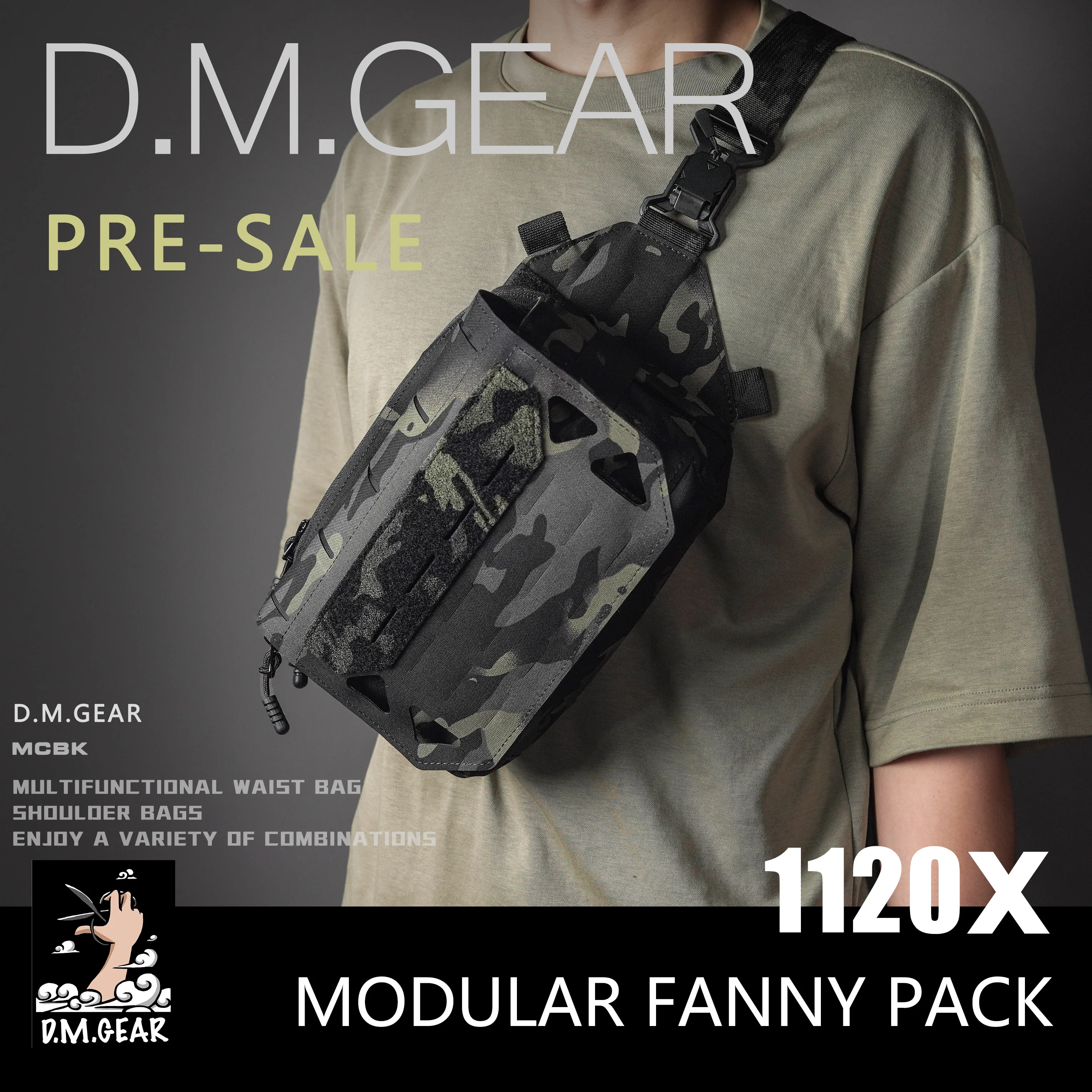 DMGear 1120X riñonera multifuncional Original, bolso táctico colgante para el pecho, bolso funcional de tendencia - imagen 2