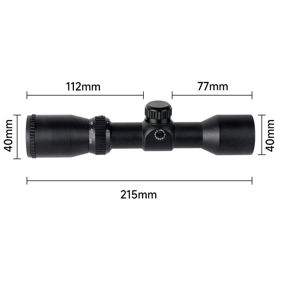 Mira telescópica de ballesta corta para caza, visor óptico iluminado, retícula, accesorios para pistola de caza, 1,5-5x32 - imagen 4
