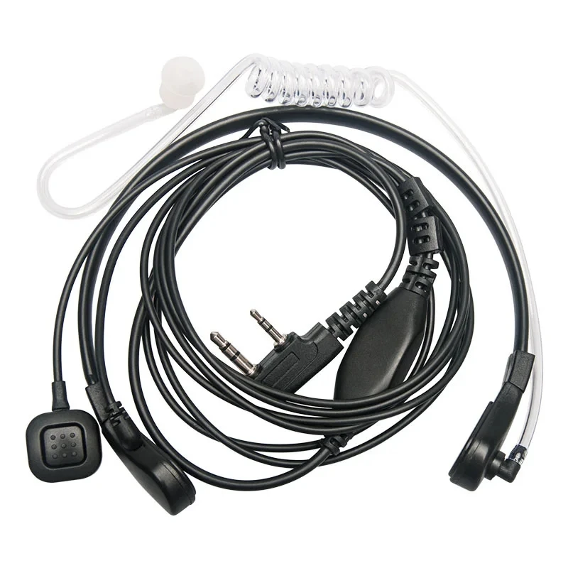 ABBREE-walkie Talkie PTT con micrófono vibratorio para garganta extensible, auricular para Kenwood TYT Baofeng BF-888s UV-5R UV-82 Ham Radio - imagen 2