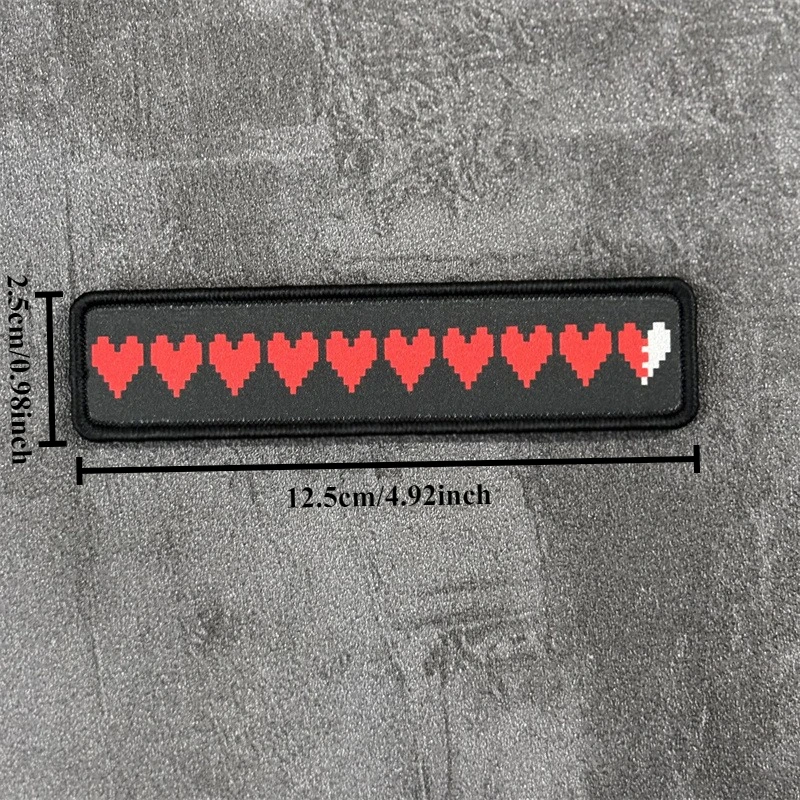 Parche impreso "símbolo de corazón rojo" para ropa, insignia de moral táctica, parche militar con gancho, pegatinas para mochila - imagen 3
