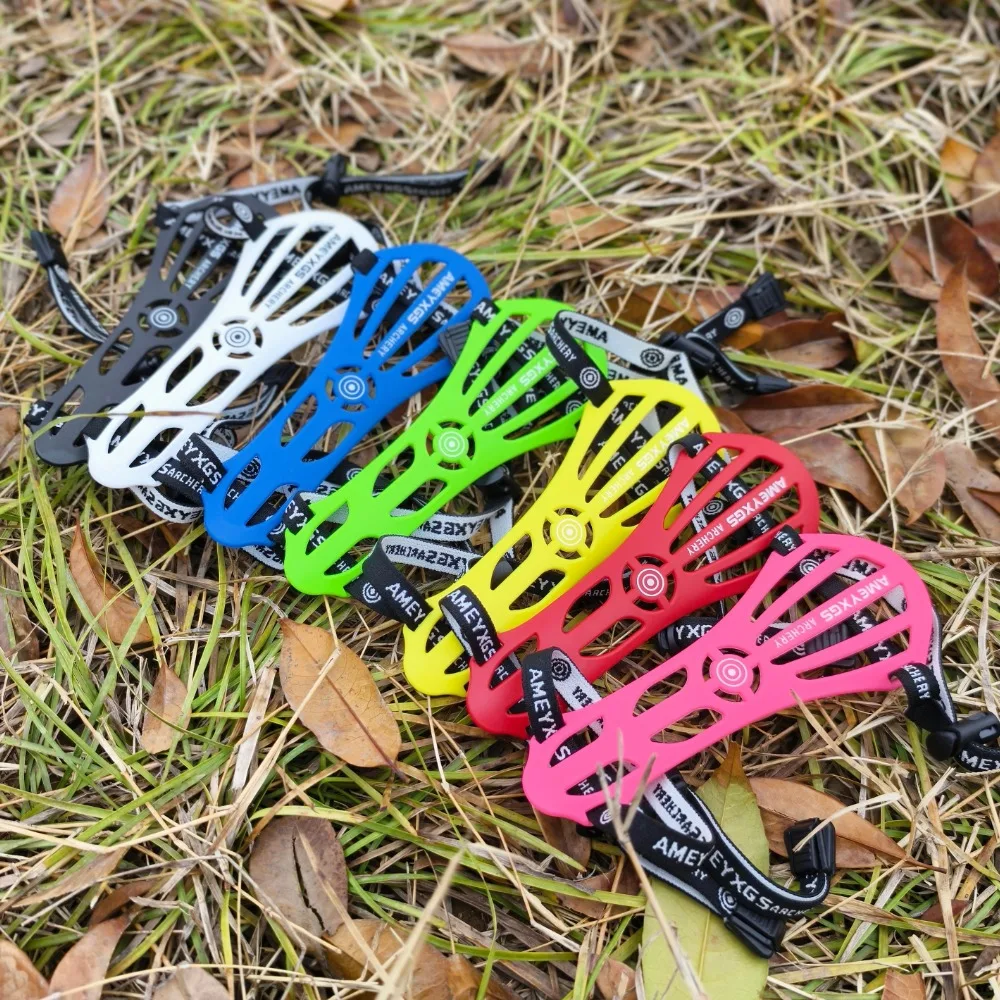 Protector de brazo de Tiro con Arco recurvo, correa ajustable, protección del antebrazo, equipo seguro, caza tradicional, entrenamiento de tiro, 7 colores - imagen 5