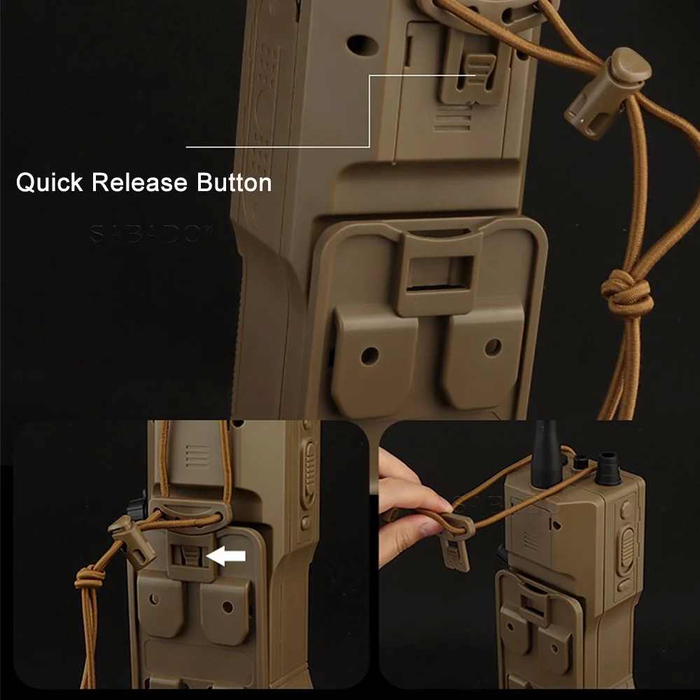 Caja cargadora de bolas BB táctica, bolsa de modelo de Radio de PRC-152 de conteo eléctrico, Compatible con chaleco MOLLE Airsoft M4 5,56 BBs, estuche de almacenamiento - imagen 5