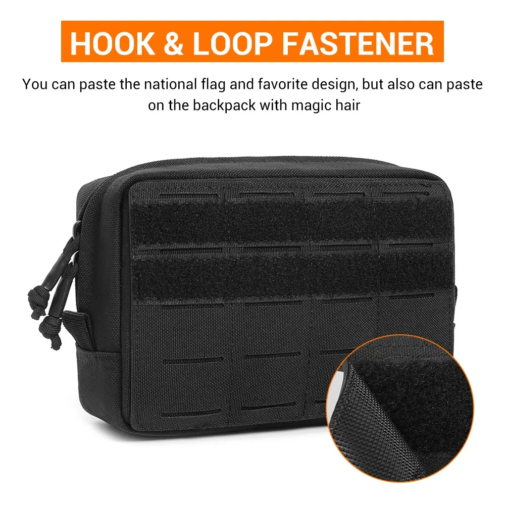 Bolsa táctica Molle Admin, paquete de herramientas EDC para exteriores, riñonera, bolsa de accesorios de utilidad, bolsa de cinturón duradera multiusos para caza - imagen 5