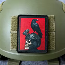 Parche táctico Raven on Helmet velcro gancho y bucle para MOLLE