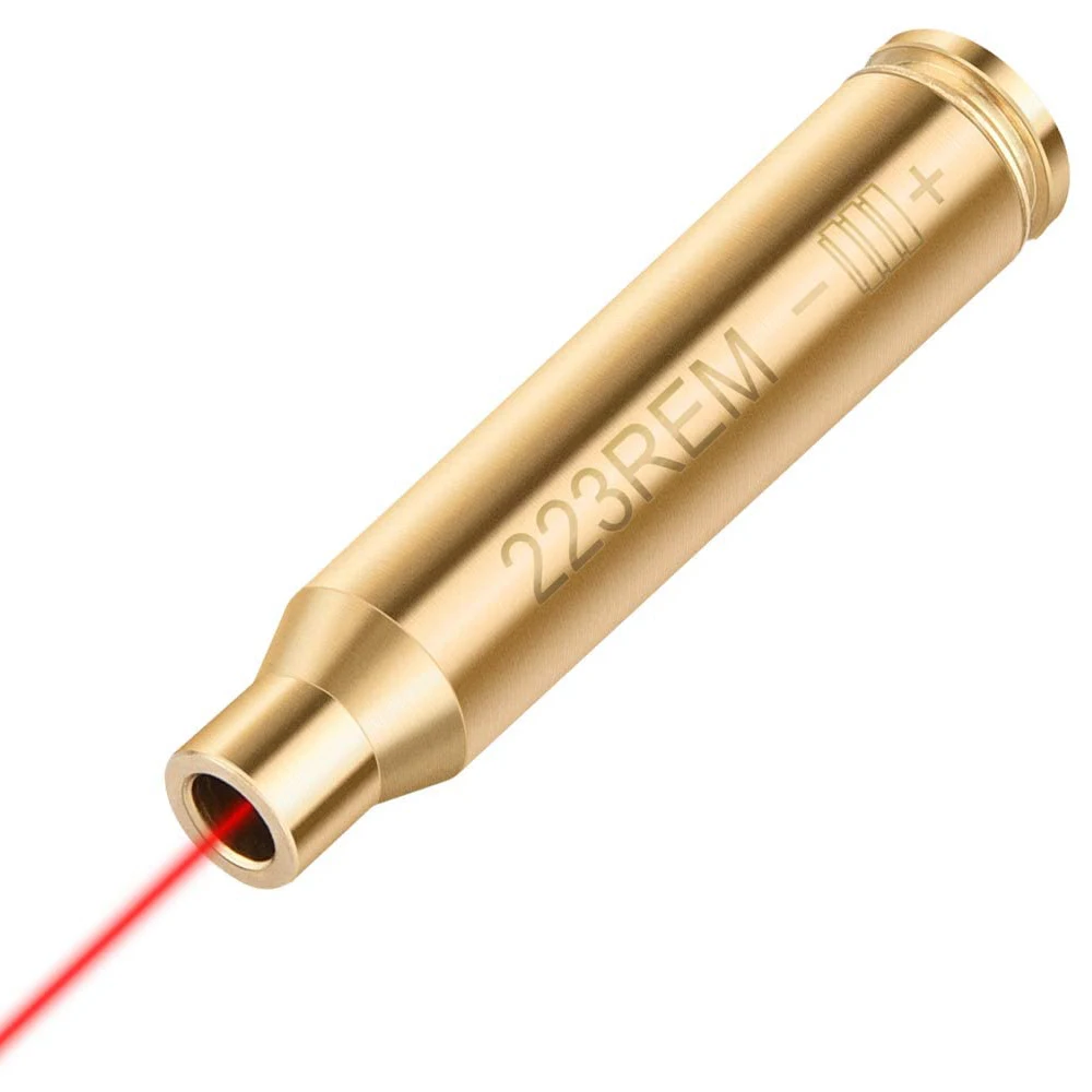 Borosighter de latón con láser de punto rojo, 9mm/.223/5.56/308/7.62/.45/30-06, cartuchos para mira telescópica, accesorios para pistola de caza - imagen 3