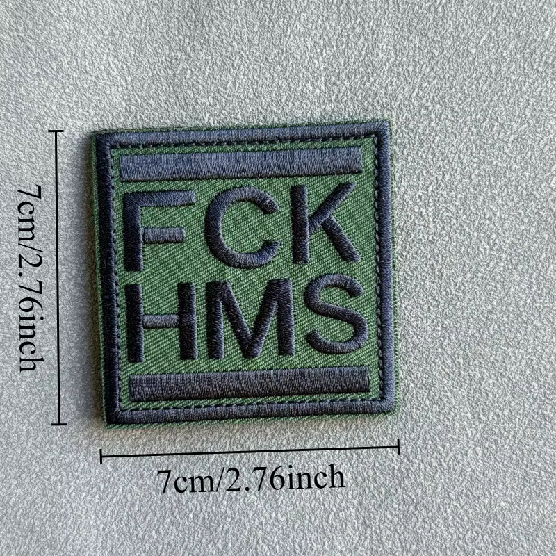Parche táctico moral FCK HMS bordado con velcro - imagen 5