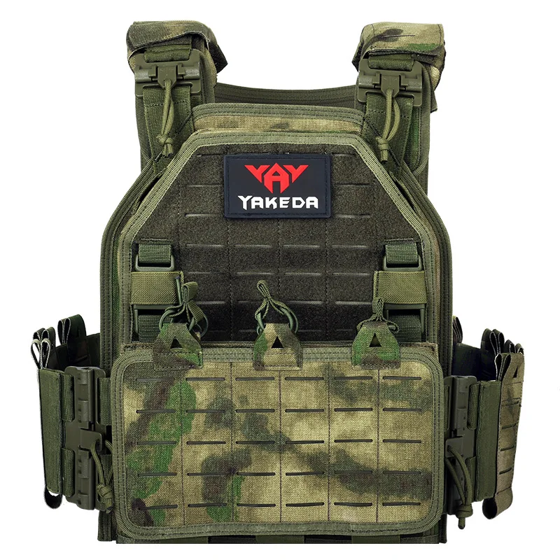 YAKEDA-chaleco táctico de caza, placa, equipo táctico, portador, protección al aire libre, hombro, chaleco ajustable, portador Airsoft de combate - imagen 5