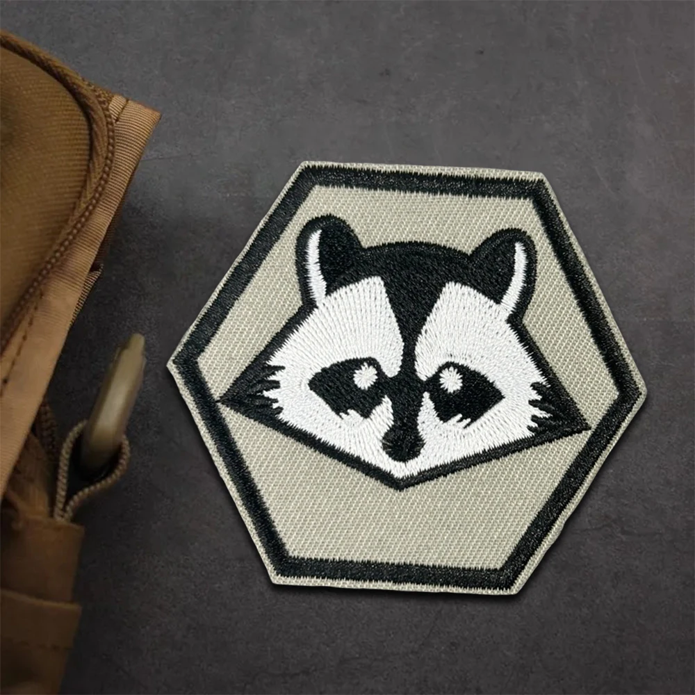 Parche táctico Beast Raccoon para ropa, insignia de moral militar, pegatinas para mochila, brazalete divertido con gancho y bucle, aplique para casco - imagen 2