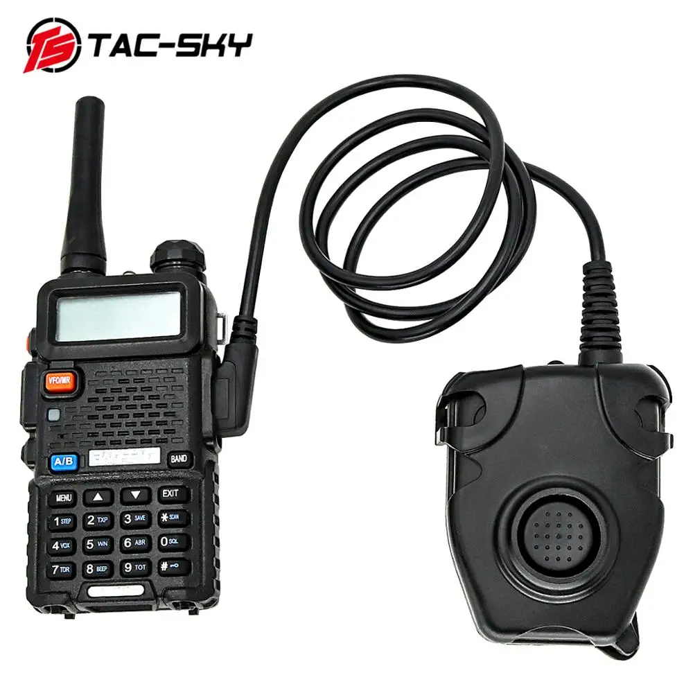 TAC-SKY U94 PTT auriculares tácticos adaptador Ptt adaptador de enchufe K pistola de aire Radio walkie-talkie Ptt - imagen 3