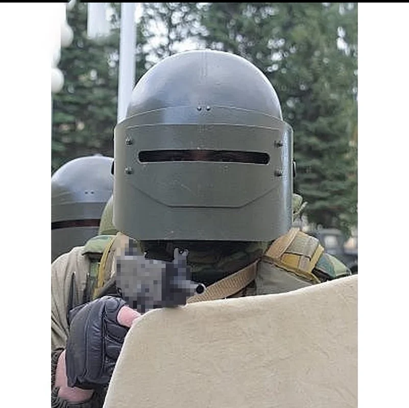 Casco táctico estilo MASKA-1Sch con protector facial de metal extraíble – Modelo de entrenamiento ABS para airsoft y cosplay de convención - imagen 5