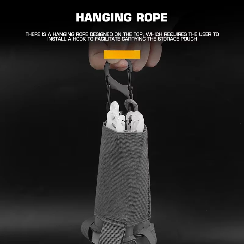 Bolsa de almacenamiento táctica con barra luminosa, andamios de barra de luz química, bolsa colgante para caza, aventura, Camping, equipo Airsoft - imagen 5