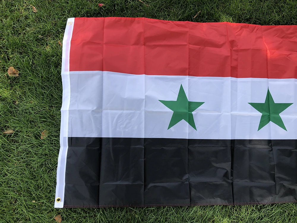 BANDERA DE SKY 90*150 cm bandera de Siria poliéster de alta calidad 2 lados impresos bandera nacional colgante bandera de Siria banderas de decoración del hogar - imagen 3