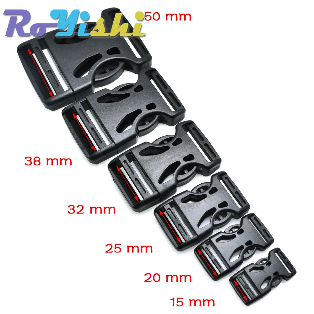 10 unids/pack de plástico 5/8 "3/4" 1 "1-1/4" 1-1/2 "2" hebilla ajustable para correas de mochila correas de equipaje - imagen 2