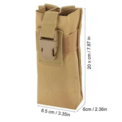 Riñonera táctica MOLLE con portabotellas y funda emisora ajustable