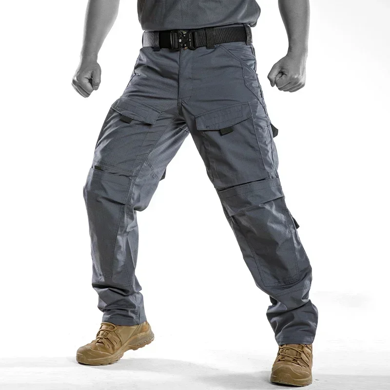 Pantalones tácticos para hombre, pantalones Cargo multibolsillos de secado rápido, pantalones tácticos militares para hombre, pantalones impermeables de trabajo resistentes al desgaste, pantalones sueltos